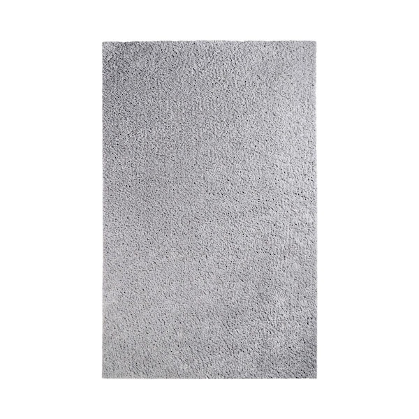 Palacedesigns 5 x 8 ft. Shag Stain Resistant Rectangle Area Rug - Silver PA3103778 - main